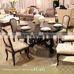 Marble Top Steel Frame Dining Table Set for Sale 2014 New Design AT00-14 From JL&C Furniture thumbnail-4