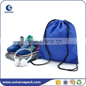 High Quality Blue Plain Backpack Bags With Drawstring for Gym thumbnail-1
