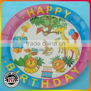 Disposable 7" Custom Printed Partyware Round Paper Plate thumbnail-1
