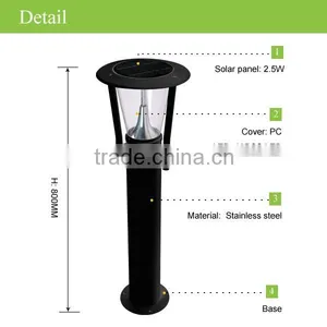 JR-B009 2016 Hot Sale Stainless Steel Solar Lawn Light Solar Garden Light thumbnail-2