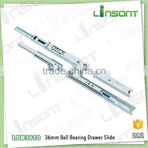 Hot Selling 36mm 3 Steps Ball Bearing Telescopic Slide Hardwares Drawer Slide thumbnail-1