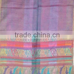 Embroidery Reversible Wool Scarves/Shawls thumbnail-1