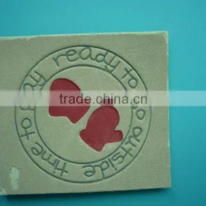 Red Glove Real Leather Patch With Embossed thumbnail-1