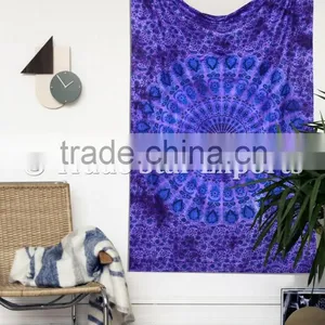 Twin Size Tie & Dye Indian Mandala Hippie Home Decor Wall Art Bohemian Wall Hanging Tapestry thumbnail-1