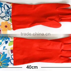 Korean Laundry Daily Cleaning Household Latex Gloves and Cashmere Waterproof Protective Kitchen Bathroom Laundry Rubber Gloves thumbnail-6