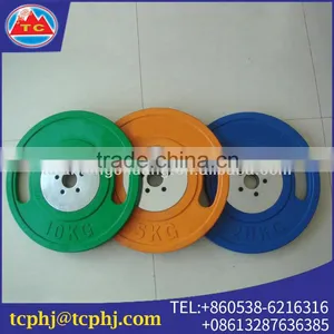 Wholesale Calculate Steel Barbell Weight Plate (Rubber Cover) thumbnail-1