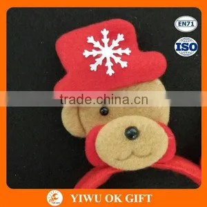 Bear Ears Fabric Headband for Wholesale/ Christmas Promotional Party Happy Headband thumbnail-3