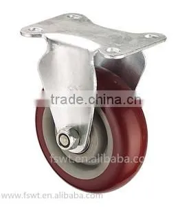 Double Bearing Swivel Plate 75mm Polyurethane Trolley Industrial Casters thumbnail-5