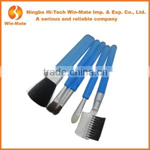 2015 Newest 5pcs Blue Handle Nylon Hair Professional Makeup Cosmetic Brush Sets thumbnail-2