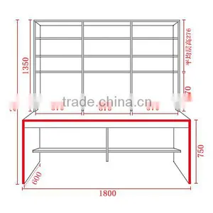 Double Studying Desk With Super Bookcase And Useful Drawer Cabinet thumbnail-3