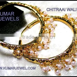 Golden Hoop Earrings thumbnail-1