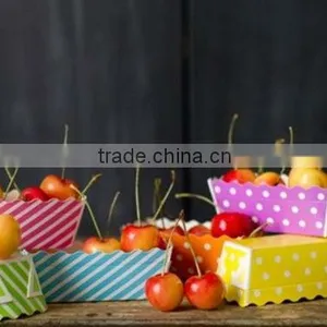 Stripes and Dots Small Rectangle Paper Loaf Pans Baking Pans - Mini Cake Pans - Loaf Baking Pans 1.2" Wide X 3.1" Long X 1.4" h thumbnail-2