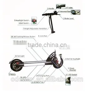 Stand up Adult Folding Smart E-scooter Kick Scooter 2-wheel Electric Skateboard thumbnail-2