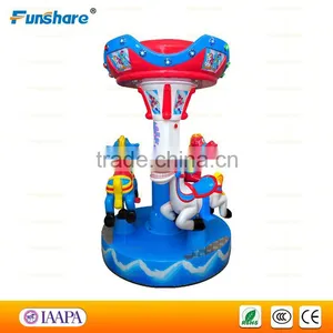 Funshare Three Seats Amusement Park Indoor Kids Horse Carousel Rides Amusement Ride for Sale thumbnail-1