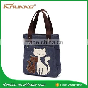 Top Quality Fashion Design Ladies Cotton Canvas Tote Bag Woman Shoulder Bags thumbnail-3