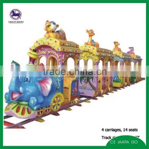 Carnival Rides Kids Fun Games Electric Cartoon Track Train thumbnail-1