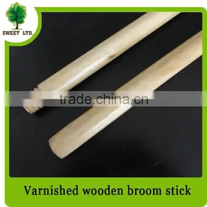 Varnished Wooden Broom Handle Wood Stick to Turkey Market thumbnail-3
