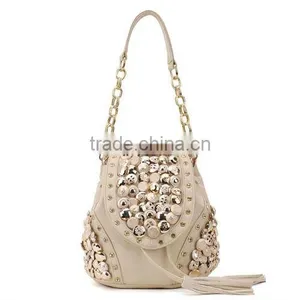 2015 New Model Korean Fashion Button Diamond Retro Popular Tassel Backpack/Crossbody Bag (BCC029-1) thumbnail-1