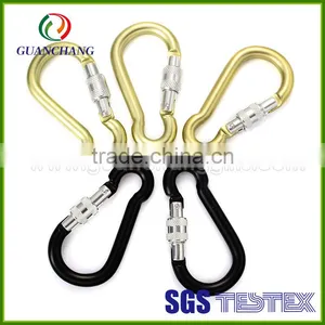 Large Hook Carabiner With Black Color ,Swivel Carabiner Hook Climbing Hook thumbnail-1