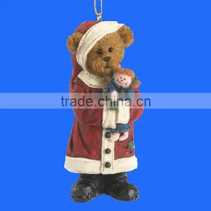 Resin Christmas Santa Ornament Top Christmas Hanging Ornaments thumbnail-1
