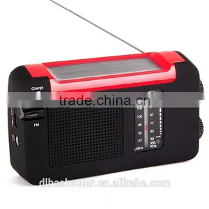 Whosesaler Rechargeable Portable Radio AM FM Crank Solar Radio thumbnail-1