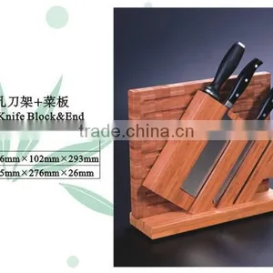 Bamboo Knife Block&End Grain Cutting Board thumbnail-1
