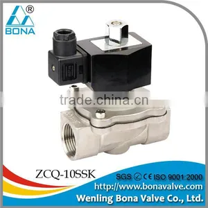 Female 3/8"1/2"3/4"1" Stainless Steel DC 12V 24V Open Air Electric Valve ZCQ-10SSK thumbnail-1