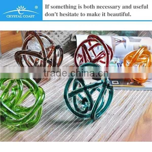 Small Decorative Clear Color Glass Sphere Round Ball Vase thumbnail-2