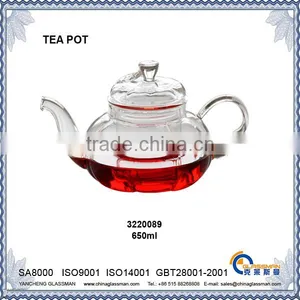 Clear Borosilicate Glass Tea Pot TP089-3 thumbnail-1
