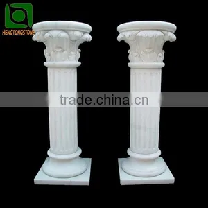 White Marble Roman Column Carving thumbnail-1
