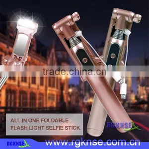 2016 RGKNSE NEW Pocket Selfie Stick With LED Flash Light, LED Selfie Stick With Cable Take thumbnail-1