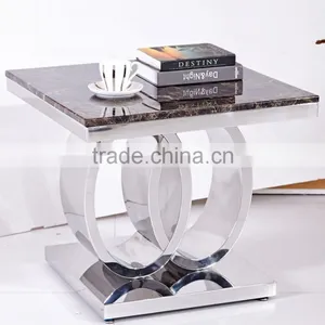 Luxury Dining Room Set Marble Top Side Table thumbnail-2