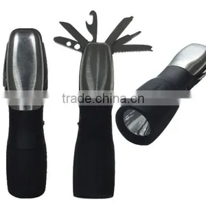 Outdoor 6 in 1 Emergency Hand Tool With Torch Light thumbnail-1