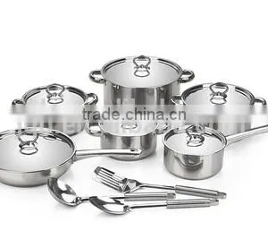 High Quality 15pcs Stainless Steel Cookware Set thumbnail-1