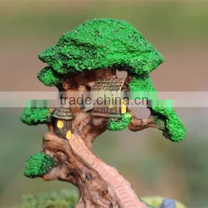 Custom Resin Crafts Garden Decor Artificial Miniature Tree House Gnome thumbnail-4