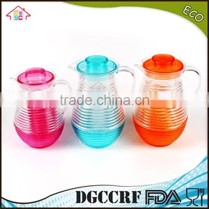 NBRSC Set of 5 Pcs Plastic ps Cold Water Jug Spiral Drinking Water Kettle Tea Pot Water Jug With Cups thumbnail-1