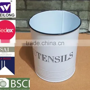 Galvanized Kitchen Utensil Holder thumbnail-1