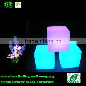 Customize Modern Fashion Furniture Colorful Light up Cube Chair/table thumbnail-5