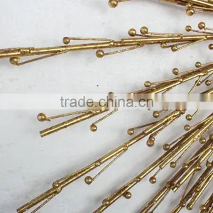Gold Mirror Hammered Metal Frame Mirror thumbnail-3