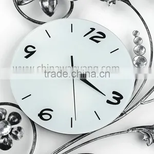 Hot Selling Concise Beautiful Silvery White Fancy Wall Clocks thumbnail-5