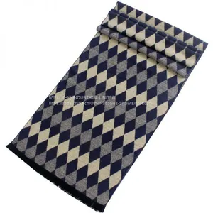 Super Soft Winter Striped Plaid Men Scarf Wrap Wholesale thumbnail-2