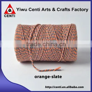 Low Price Orange and Slate Coloured Original Cotton Bakers Twine Double Colour Bakers Twine thumbnail-1