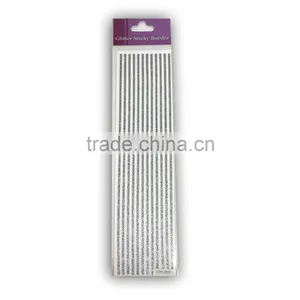 Silver Glitter Sticky Border, Shiny Glitter Border Sticker, X'mas Sliver Sticky Border thumbnail-1