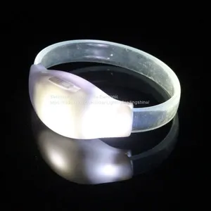 Voice Control LED Flashing Music Center Concert Sprots Meeting Decoration Brand Promotional Wriatband Armband thumbnail-4