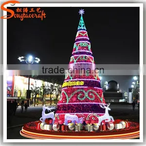 Chinese Factory Hot Sale Giant Artificial Led Christmas Tree Ornament Decoration Colorful Lighting Tree Outdoor thumbnail-5