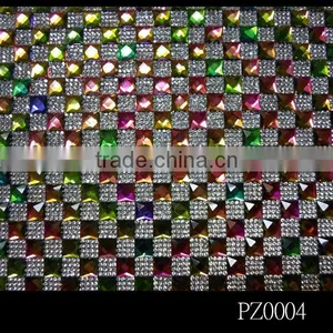 PZ0004 Popular Colorful Shining Adhesive Rhinestone Sheets for Shoes thumbnail-1