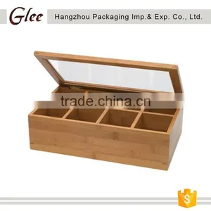 Wholesale Handmade 8 Compartment Gift Bamboo Tea Bag Box thumbnail-1
