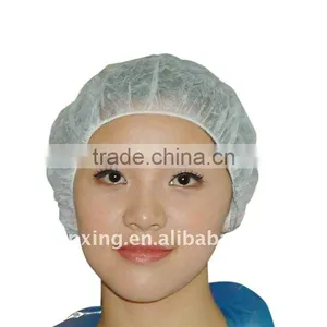White pp Bouffant Caps thumbnail-1