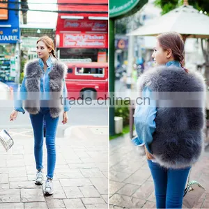 Winter Warm New Design Faux Fox Fur Waist Coat thumbnail-1