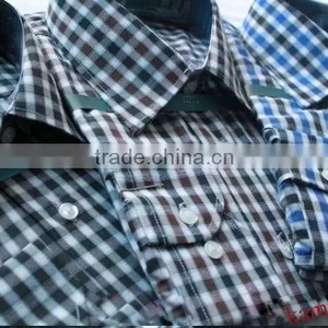 Cotton Checks Shirts Casual Dress Shirts for Man thumbnail-1
